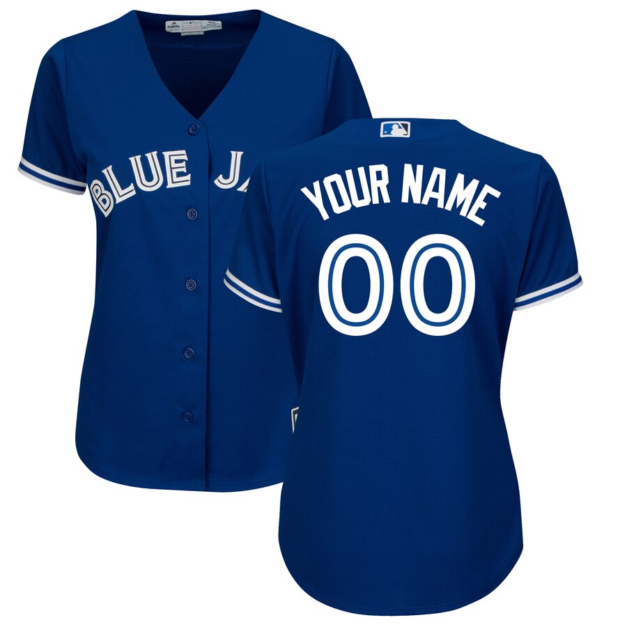 Majestic Toronto Blue Jays Womens Royal Alternate Cool Base Custom Jersey